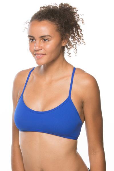 JOLYN Triangle Tie-Back Athletic Bikini Top for Competitive Swimming,  Lifeguarding, Medium Coverage Women's Swimsuit Top, Blueberry, X-Small :  : Clothing, Shoes & Accessories