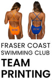 Fraser Coast Swimming Club Team Printing