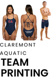 Claremont Aquatic Team Printing