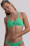 Solid Tomcat Tie-Back Top - Keylime