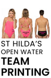 St Hildas Open Water Team Printing
