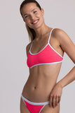 Contrast Jocelyn Fixed-Back Top - Hot Pink