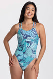 Printed Murray Fixed-Back Onesie - Wildscape