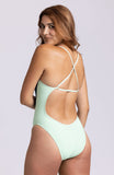Contrast Shayla Fixed-Back Onesie - Mint