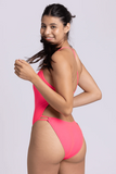 Solid Alyssa Fixed-Back Onesie - Hot Pink