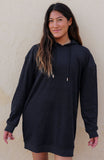 Willow Terry Cloth Hoodie Dress - Black