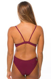 Kevin Fixed-Back Onesie - Cabernet