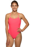 Perry Fixed-Back Onesie - Hot Pink