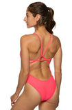 Perry Fixed-Back Onesie - Hot Pink