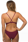 Heath Fixed-Back Onesie - Cabernet