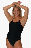 Solid Gia Fixed-Back Onesie - Black