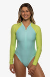 Contrast Paloma Surf Suit - Aqua/Limeade