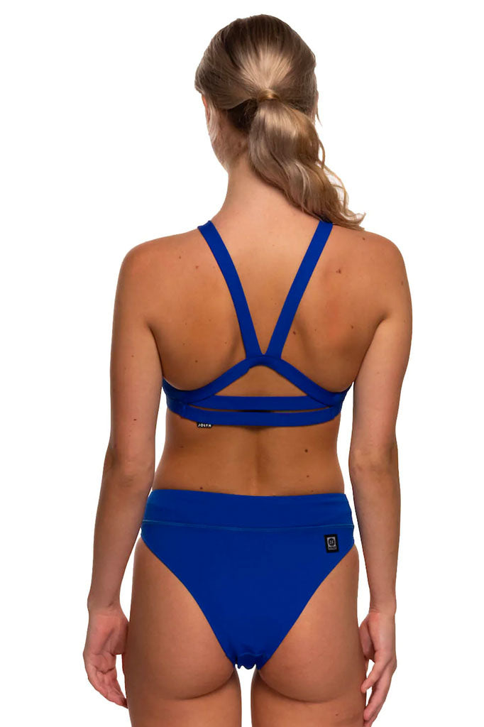 Zoe High-Waist Bikini Swim Bottom - Blueberry